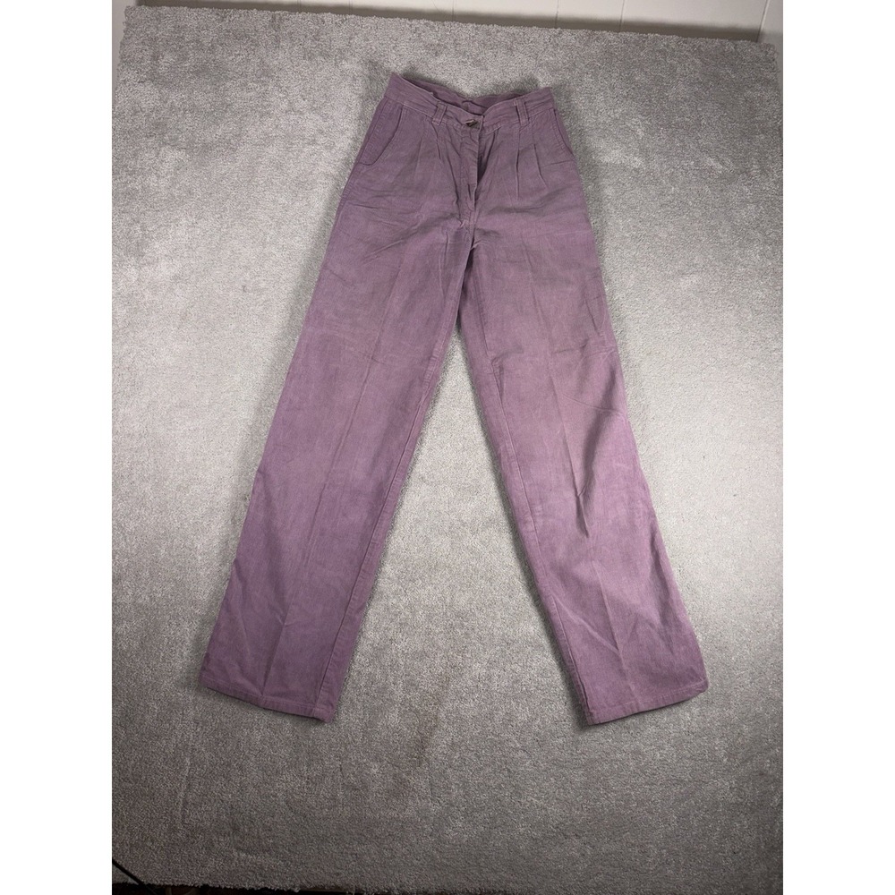 foxmoor purple corduroy pants size‎ 9 (25x32) high rise straight leg